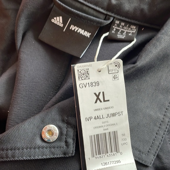 adidas x IVY PARK 4All 3-Stripe Jumpsuit (Black/Mesa) - Picture 6 of 6